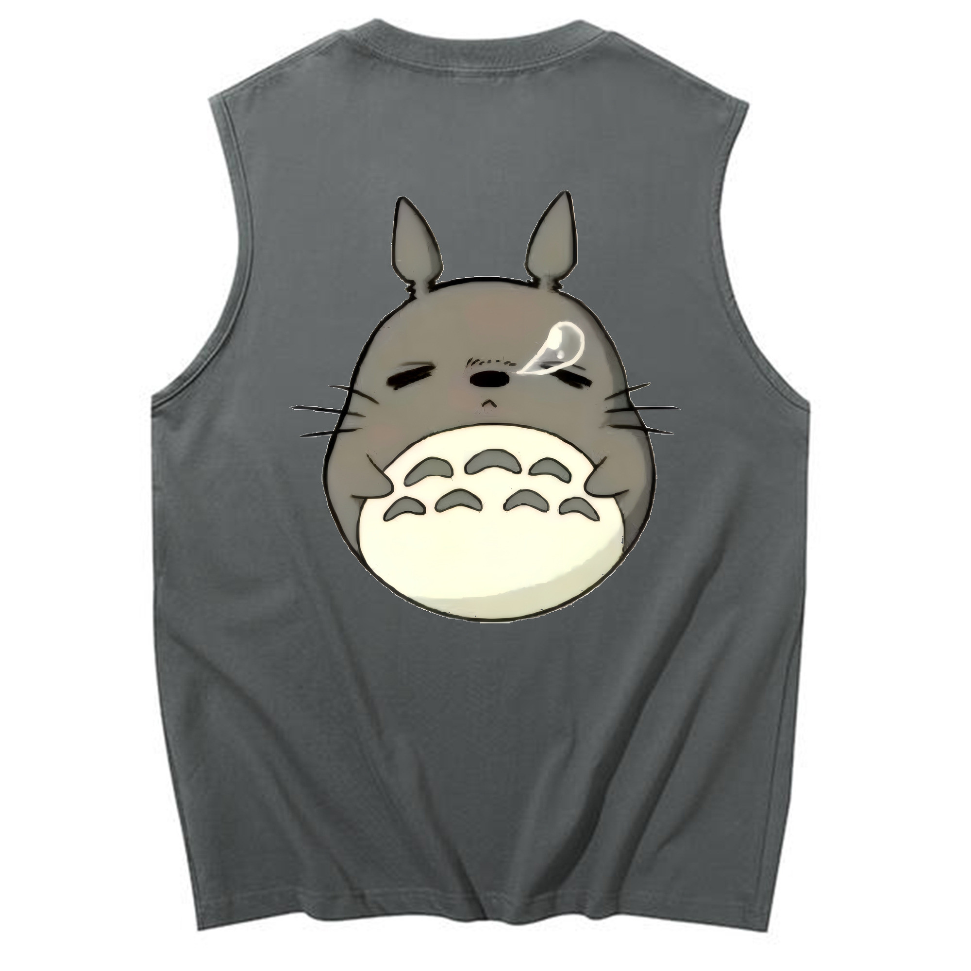 （画像用） となりのトトロ 草壁メイ 草壁サツキ My Neighbor Totoro Satsuki Kusakabe Mei Kusakabe コットン100％タンクトップ（背面プリント）
